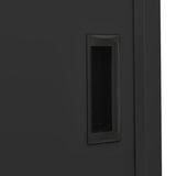 Office Cabinet with Sliding Door Anthracite 90x40x180 cm Steel - Close-Up Angle