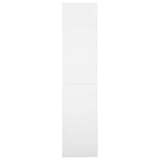 Office Cabinet with Sliding Door White 90x40x180 cm Steel - Side View