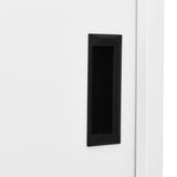 Office Cabinet with Sliding Door White 90x40x180 cm Steel - Close-Up Angle
