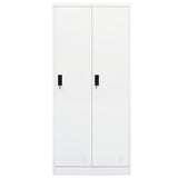 Wardrobe White 80x50x180 cm Steel
