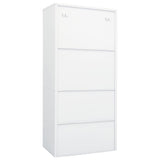 Wardrobe White 80x50x180 cm Steel