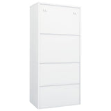 Wardrobe White 80x50x180 cm Steel - Top-Down View