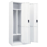 Wardrobe White 80x50x180 cm Steel - 45-Degree Angle