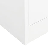 Wardrobe White 80x50x180 cm Steel - Extra Image