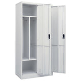 Wardrobe Light Grey 80x50x180 cm Steel - 45-Degree Angle