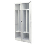 Wardrobe Light Grey 80x50x180 cm Steel - Rear View