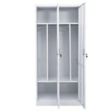 Wardrobe Light Grey 80x50x180 cm Steel - Close-Up Angle