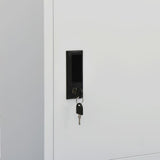 Wardrobe Light Grey 80x50x180 cm Steel - Low Angle