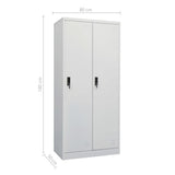 Wardrobe Light Grey 80x50x180 cm Steel - Extra Image