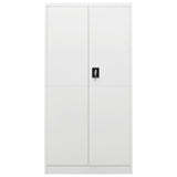 Locker Cabinet White 90x40x180 cm Steel - Front View