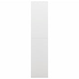 Locker Cabinet White 90x40x180 cm Steel - Side View