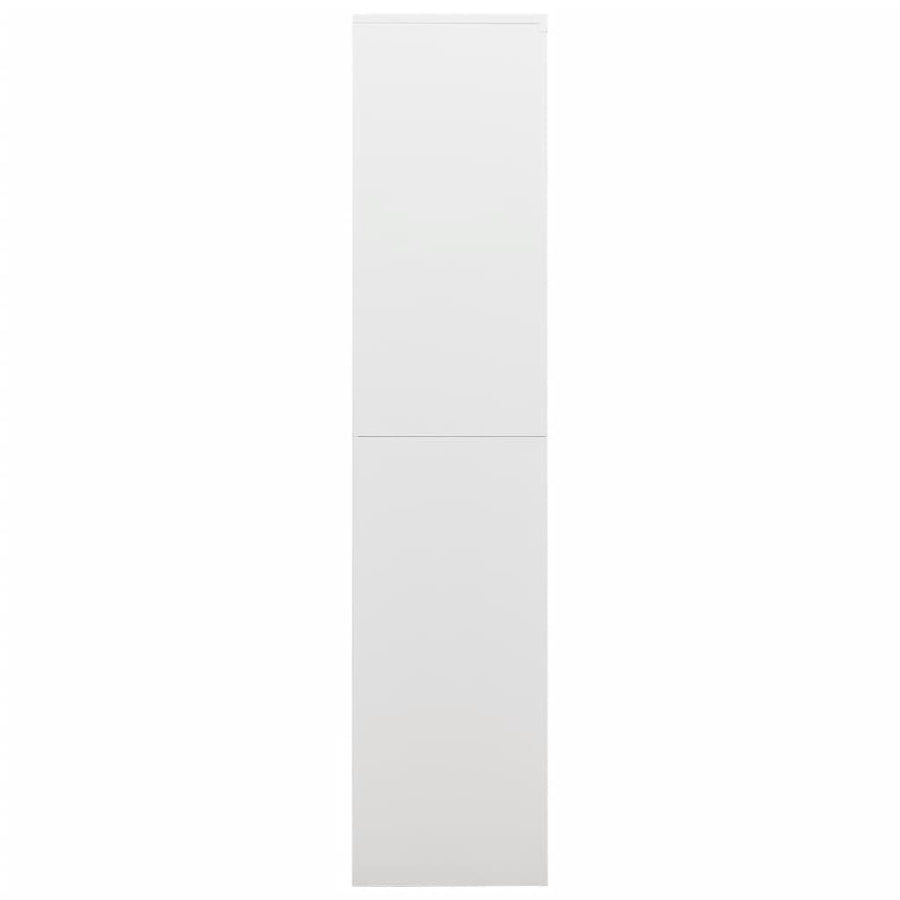 Locker Cabinet White 90x40x180 cm Steel