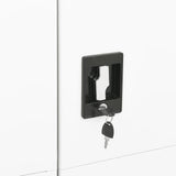 Locker Cabinet White 90x40x180 cm Steel - Close-Up Angle
