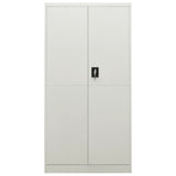 Locker Cabinet Light Grey 90x40x180 cm Steel - Front View