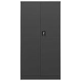 Locker Cabinet Anthracite 90x40x180 cm Steel - Front View