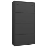Locker Cabinet Anthracite 90x40x180 cm Steel - Top-Down View