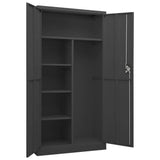Locker Cabinet Anthracite 90x40x180 cm Steel - 45-Degree Angle