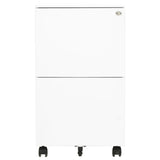 Mobile File Cabinet White 39x45x67 cm Steel