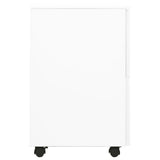 Mobile File Cabinet White 39x45x67 cm Steel - Side View