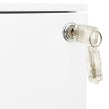 Mobile File Cabinet White 39x45x67 cm Steel - Low Angle