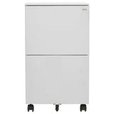 Mobile File Cabinet Light Grey 39x45x67 cm Steel