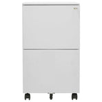 Mobile File Cabinet Light Grey 39x45x67 cm Steel