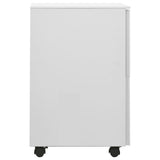 Mobile File Cabinet Light Grey 39x45x67 cm Steel - Side View
