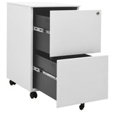 Mobile File Cabinet Light Grey 39x45x67 cm Steel - 45-Degree Angle