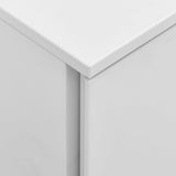 Mobile File Cabinet Light Grey 39x45x67 cm Steel - Rear View