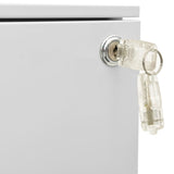 Mobile File Cabinet Light Grey 39x45x67 cm Steel - Low Angle