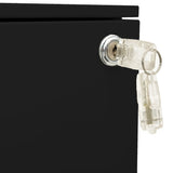 Mobile File Cabinet Black 39x45x67 cm Steel - Low Angle