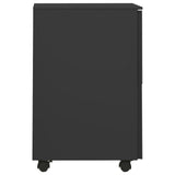Mobile File Cabinet Anthracite 39x45x67 cm Steel - Side View