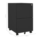 Mobile File Cabinet Anthracite 39x45x67 cm Steel - Extra Image