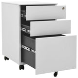 Mobile File Cabinet Light Grey 39x45x60 cm Steel - 45-Degree Angle