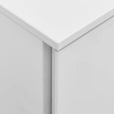 Mobile File Cabinet Light Grey 39x45x60 cm Steel - Rear View
