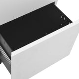 Mobile File Cabinet Light Grey 39x45x60 cm Steel - Close-Up Angle