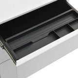 Mobile File Cabinet Light Grey 39x45x60 cm Steel - Low Angle