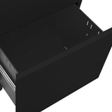 Mobile File Cabinet Black 39x45x60 cm Steel - Close-Up Angle