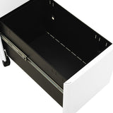 Mobile File Cabinet White 30x45x59 cm Steel - Close-Up Angle