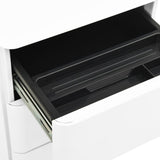 Mobile File Cabinet White 30x45x59 cm Steel - Low Angle
