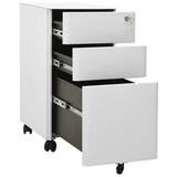 Mobile File Cabinet Light Grey 30x45x59 cm Steel - 45-Degree Angle