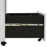 Mobile File Cabinet Light Grey 30x45x59 cm Steel - Rear View