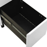 Mobile File Cabinet Light Grey 30x45x59 cm Steel - Close-Up Angle