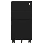 Mobile File Cabinet Black 30x45x59 cm Steel