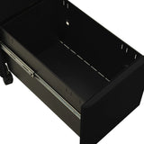 Mobile File Cabinet Black 30x45x59 cm Steel - Close-Up Angle