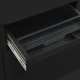 Mobile File Cabinet Black 30x45x59 cm Steel - Low Angle