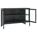 Sideboard Anthracite 105x35x70 cm Steel and Glass