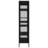 Display Cabinet Black 90x40x180 cm Steel and Tempered Glass - Top-Down View