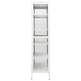 Display Cabinet White 90x40x180 cm Steel and Tempered Glass
