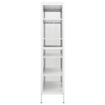 Display Cabinet White 90x40x180 cm Steel and Tempered Glass